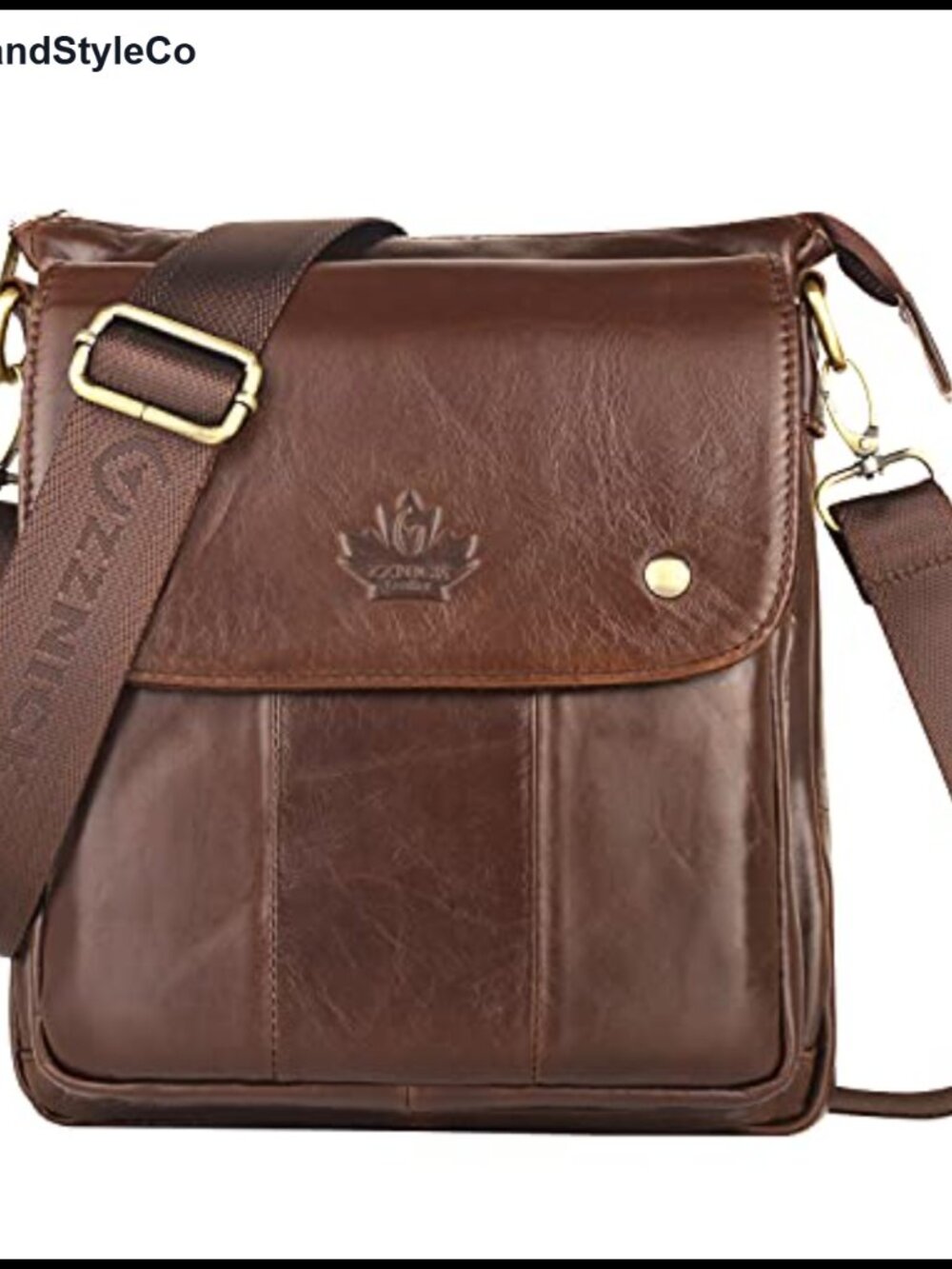 Genuine Leather Messenger Bag Sling Crossbody Travel Work Business